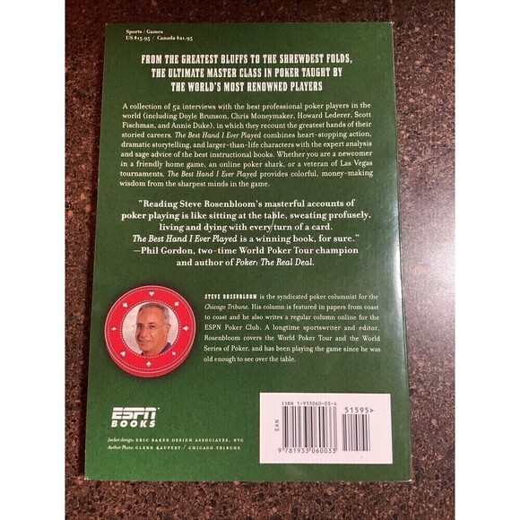 The Best Hand I Ever Played : 52 Winning Poker Lessons from the World's Greatest - Picture 2 of 2